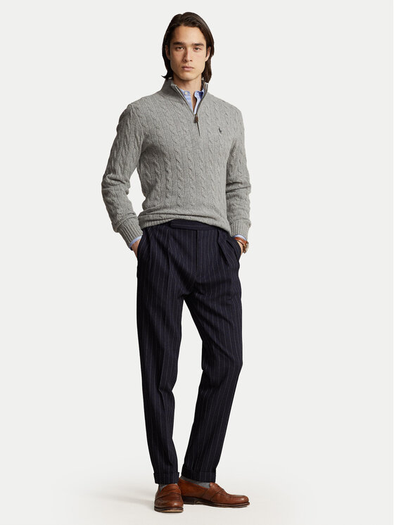 Polo Ralph Lauren Polo Ralph Lauren Sweter 710876766008 Szary Regular Fit