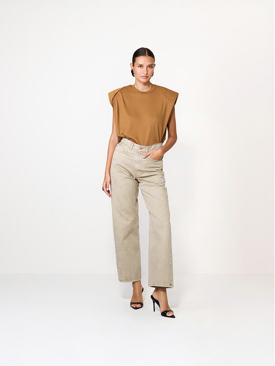 La Mania La Mania Tričko MARIKA Hnedá Basic Fit