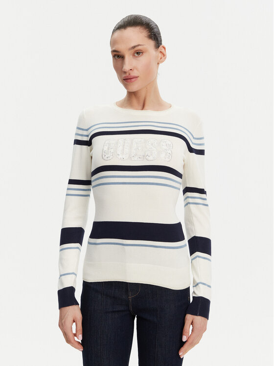 Guess Guess Sweater W5GR18 Z2NQ2 Ekru Slim Fit