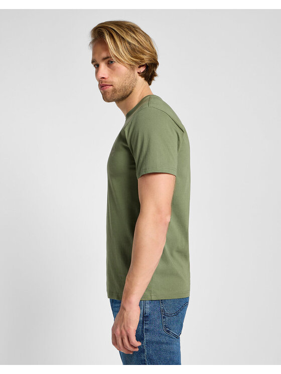 Lee Lee T-shirt WOBBLY LEE TEE Verde Regular Fit