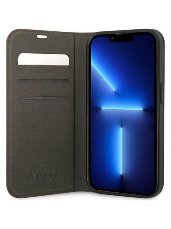 Guess Guess Etui na telefon Book 4K Brązowy