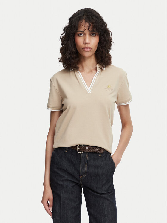 Beverly Hills Polo Club Tricou polo P-SS26W-P0300 Bej Regular Fit