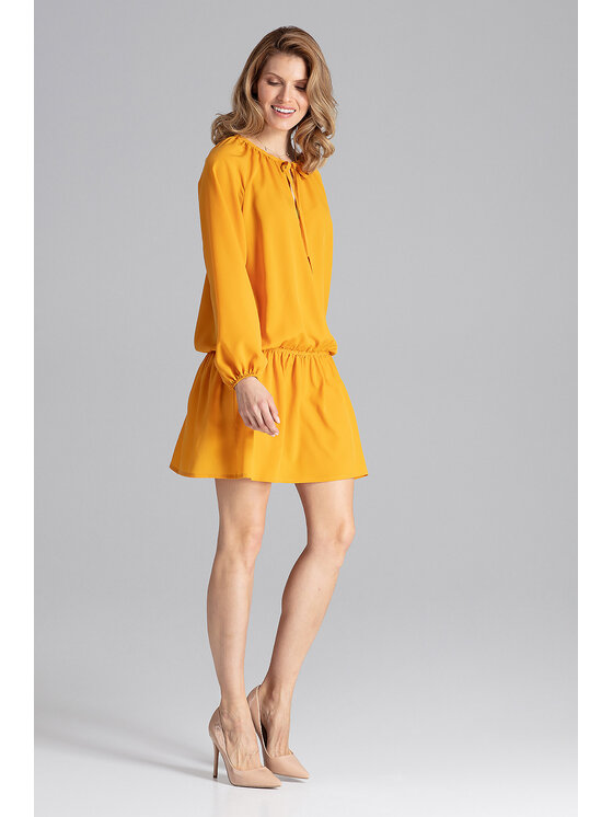 FIGL FIGL Φόρεμα M661 Κίτρινο Regular Fit