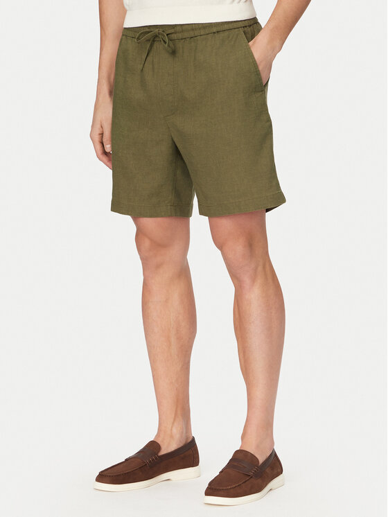 Tommy Hilfiger Pantalon scurți din material Dover MW0MW44356 Verde închis Regular Fit