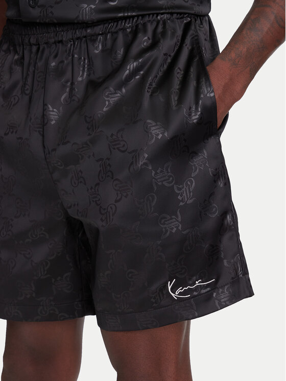 Karl Kani Karl Kani Športové kraťasy Signature All Over Print Resort PD00005302 Čierna Regular Fit