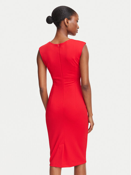 Rinascimento Rinascimento Kokteilinė suknelė CFC0131063003 Raudona Slim Fit