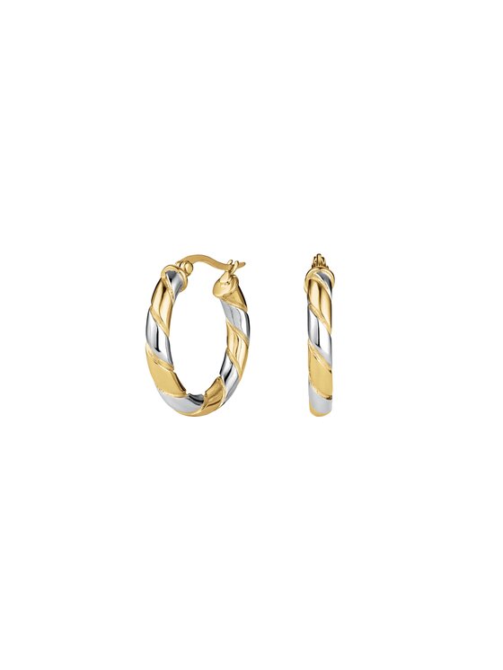 Rosefield Rosefield Kolczyki Duotone Swirl Hoops Kolorowy