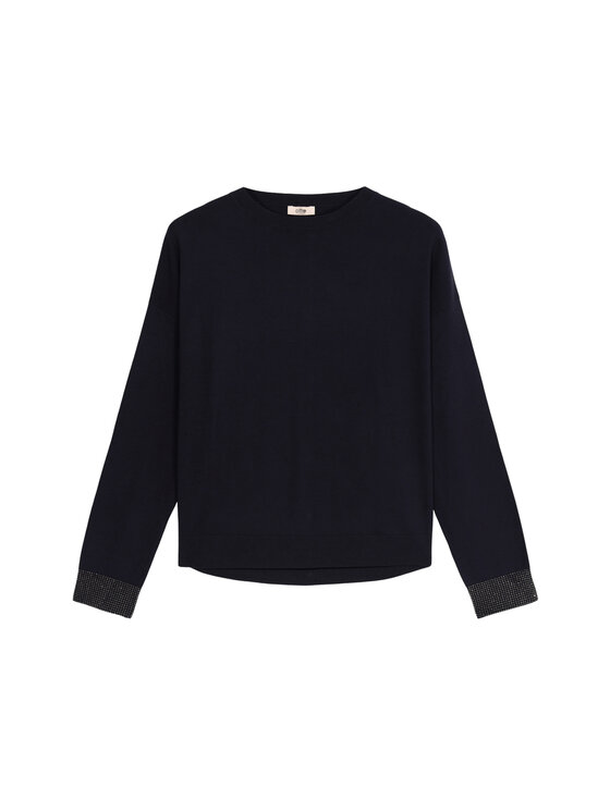 Oltre Oltre Cardigan M298J005033N034 Blu Slim Fit