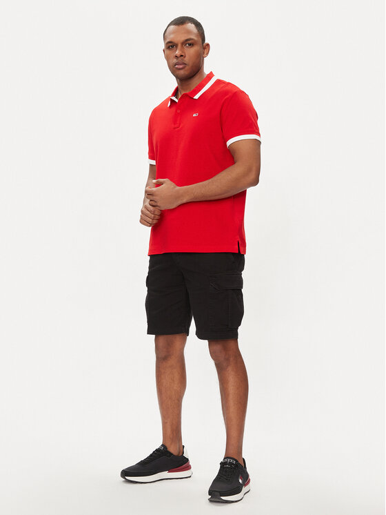 Tommy Jeans Tommy Jeans Polo marškinėliai DM0DM18313 Raudona Regular Fit