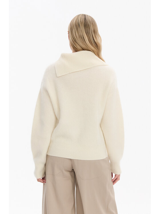 Deni Cler Milano Deni Cler Milano Sweter T-DC-S463-F5-90-11-1 Kremowy Regular Fit
