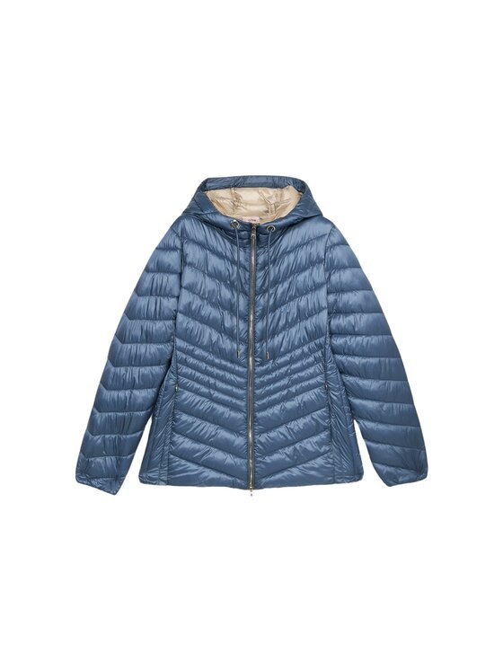 Oltre Oltre Giubbotto piumino F609R001425N004 Turchese Slim Fit