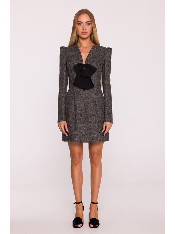 Made of Emotion Made of Emotion Sukienka wieczorowa M869 Czarny Modern Slim Fit