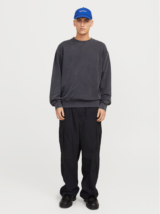 Jack & Jones Jack & Jones Džemperis ar kapuci Charge 12268273 Pelēks Loose Fit