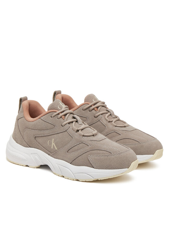 Calvin Klein Jeans Calvin Klein Jeans Tenisice Retro Tennis Low Mg Mix Media Wn YW0YW01639 Bež