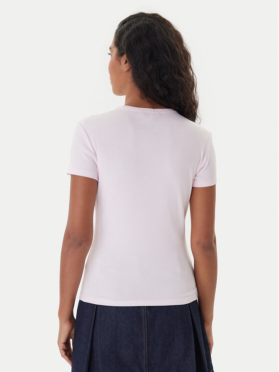 Tommy Jeans Tommy Jeans Póló Essential DW0DW17383 Rózsaszín Slim Fit