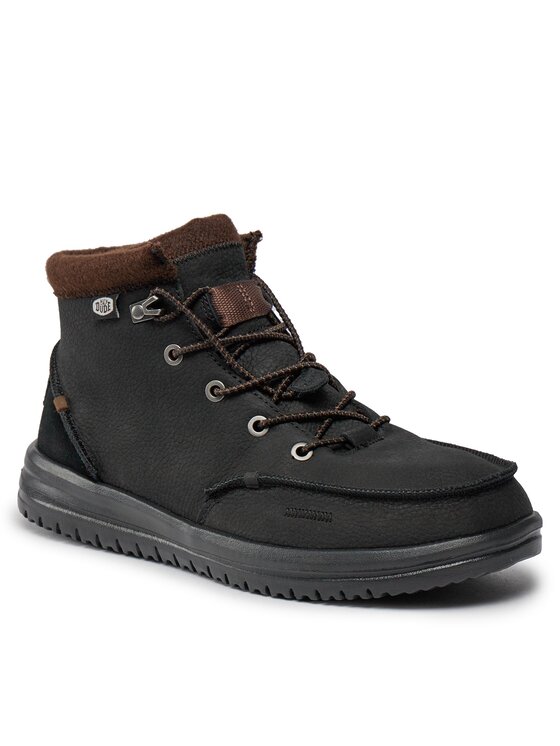 Hey Dude Hey Dude Μποτίνια Bradley Boot Leather 40189-001 Μαύρο
