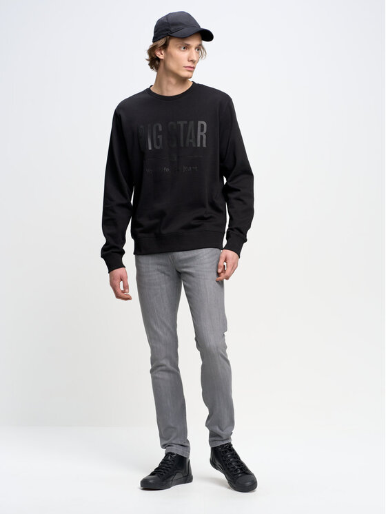 BIG STAR BIG STAR Bluza ecodort_906 Czarny Basic Fit