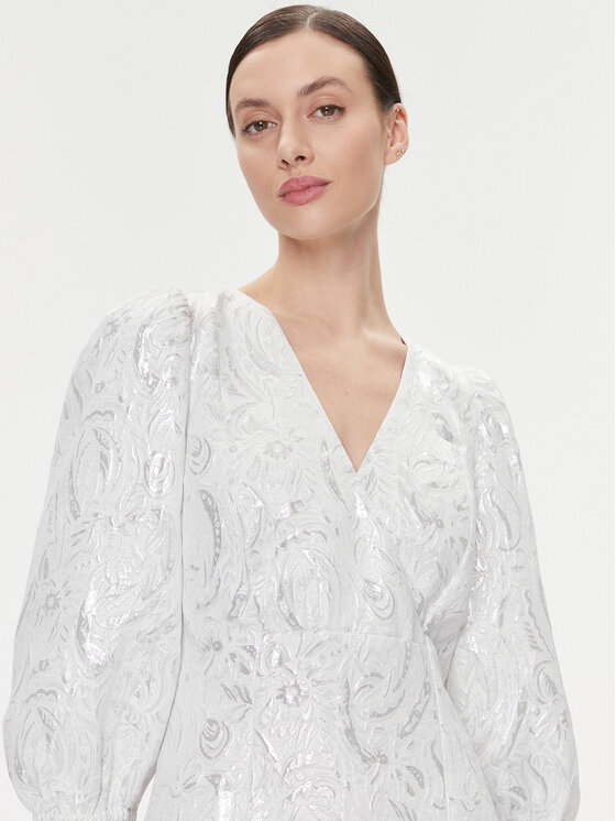 Bruuns Bazaar Bruuns Bazaar Sukienka koktajlowa Macluar BBW3661 Biały Regular Fit