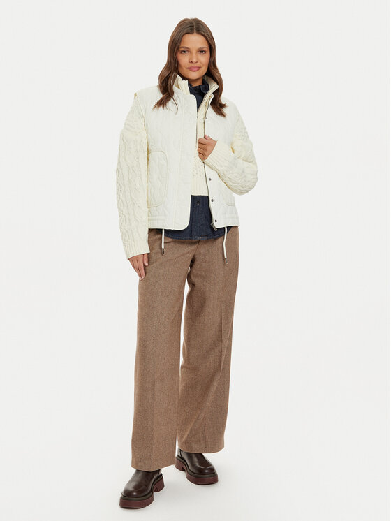 Pepe Jeans Pepe Jeans Bezrękawnik Ali PL402426 Écru Regular Fit