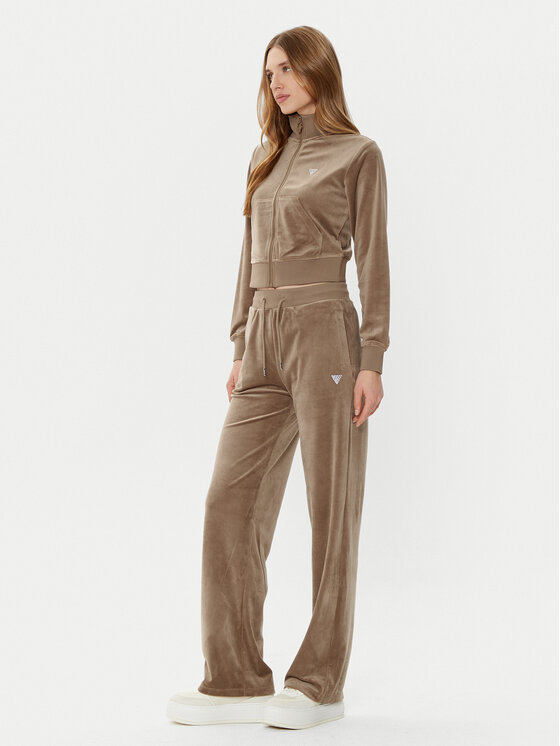 Guess Guess Bluză V3BQ22 KBXI2 Maro Regular Fit