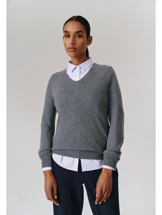 TATUUM TATUUM Sweter MERSA Szary Classic Fit