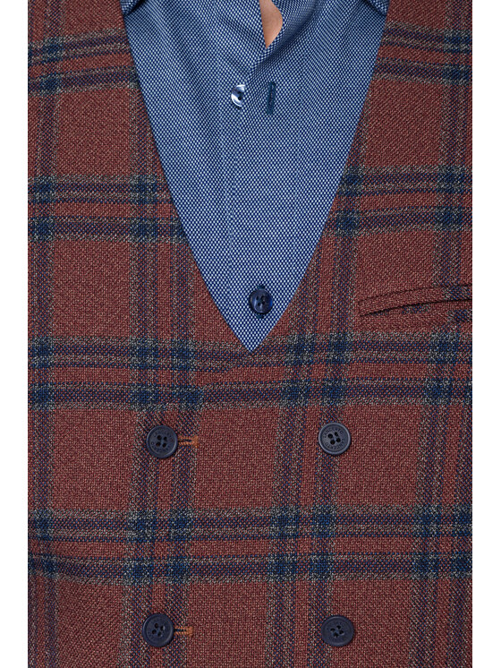 Lancerto Lancerto Kamizelka KA131223000014 Bordowy Slim Fit