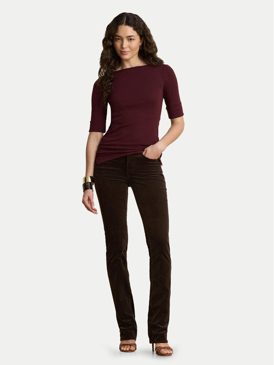 LAUREN RALPH LAUREN LAUREN RALPH LAUREN Блузка 200654963196 Бордовий Slim Fit