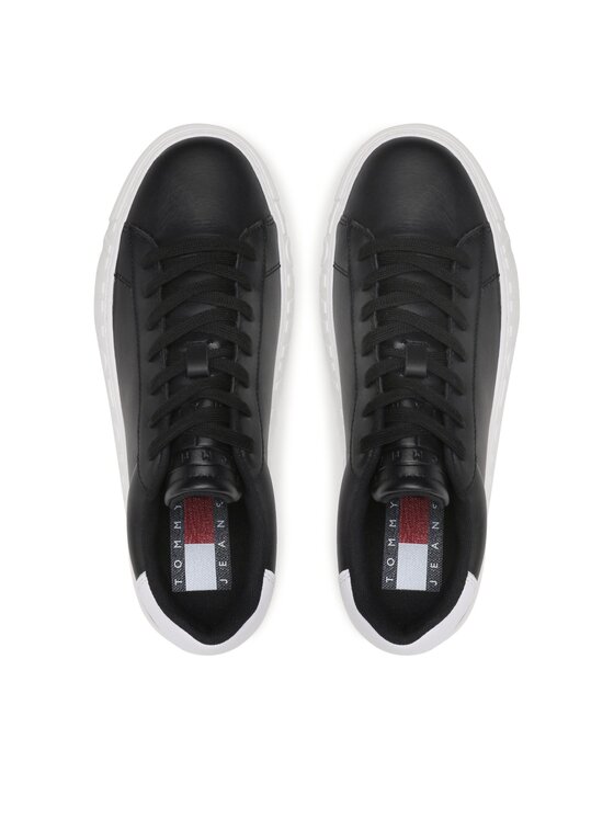 Tommy Jeans Tommy Jeans Tenisice Leather Outsole EM0EM01159 Crna