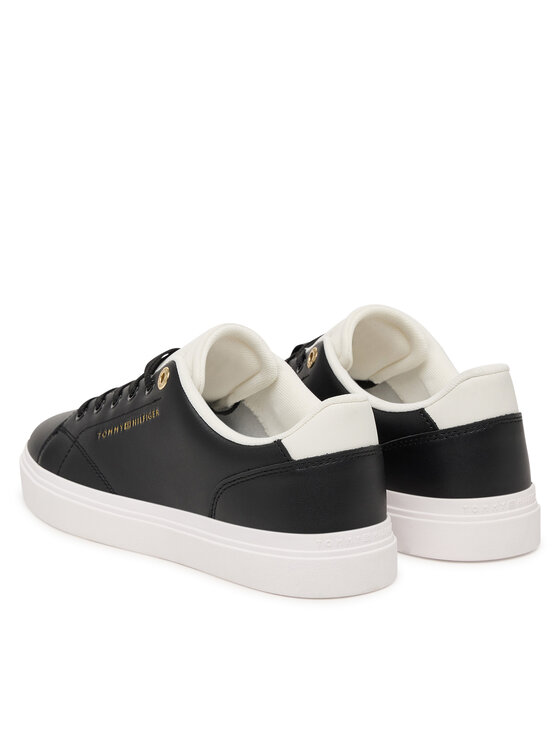 Tommy Hilfiger Tommy Hilfiger Sneakersy Th Feminine Cupsole Leather FW0FW09105 Čierna