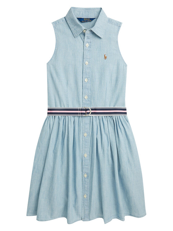 Polo Ralph Lauren Sukienka koszulowa 313934151001 Błękitny Regular Fit