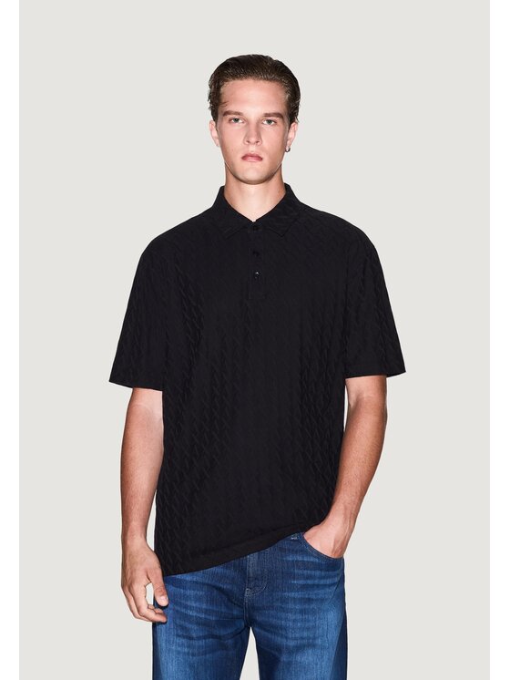 Armani Exchange Armani Exchange Polo XM001292 AF10337 Czarny Casual Fit
