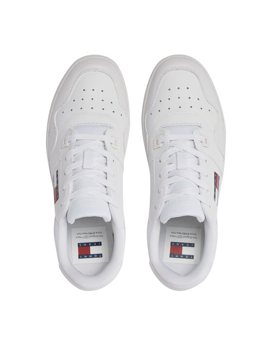 Tommy Jeans Tommy Jeans Laisvalaikio batai Tjw Retro Basket Ess EN0EN02505 Balta