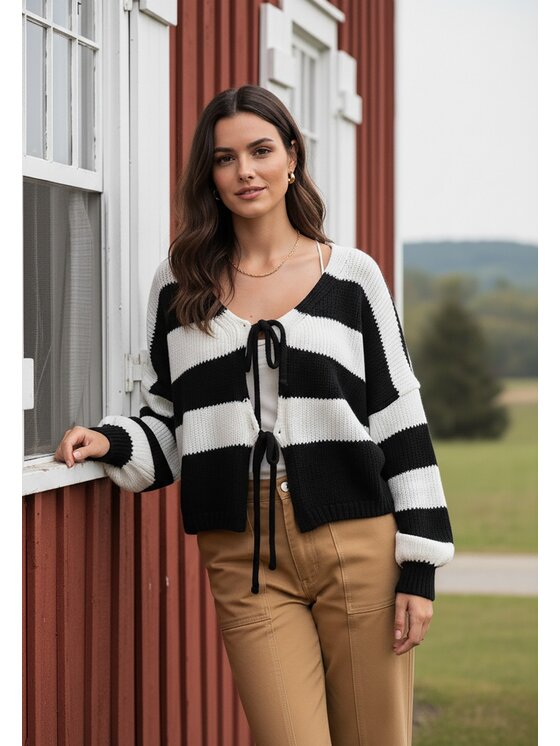 FIGL FIGL Sweter M1244 Czarny Regular Fit