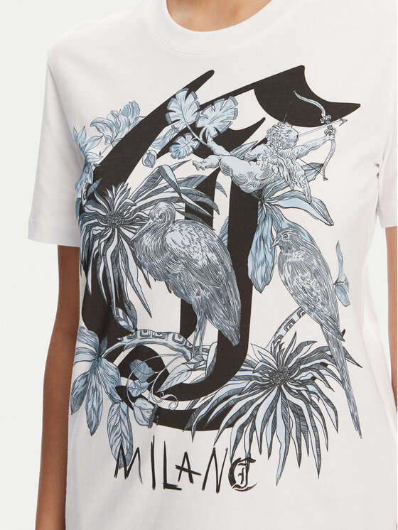 Just Cavalli Just Cavalli T-shirt 78PAHT04 Bijela Regular Fit