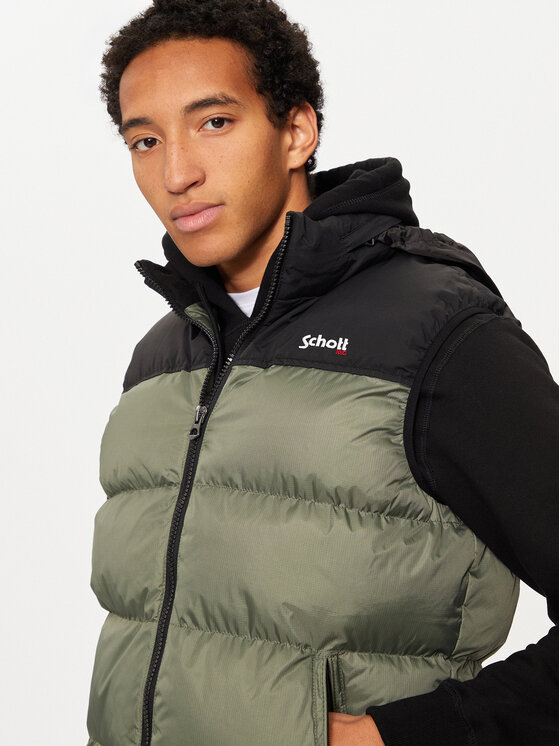SCHOTT N.Y.C. SCHOTT N.Y.C. Varrukateta jakk UTAHV Roheline Regular Fit