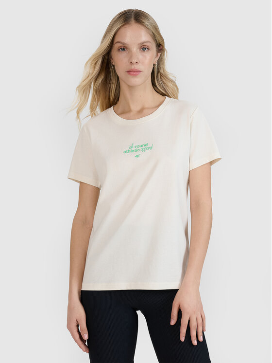 4F 4F T-Shirt MIDSHOP TEXTILE Biały Regular Fit