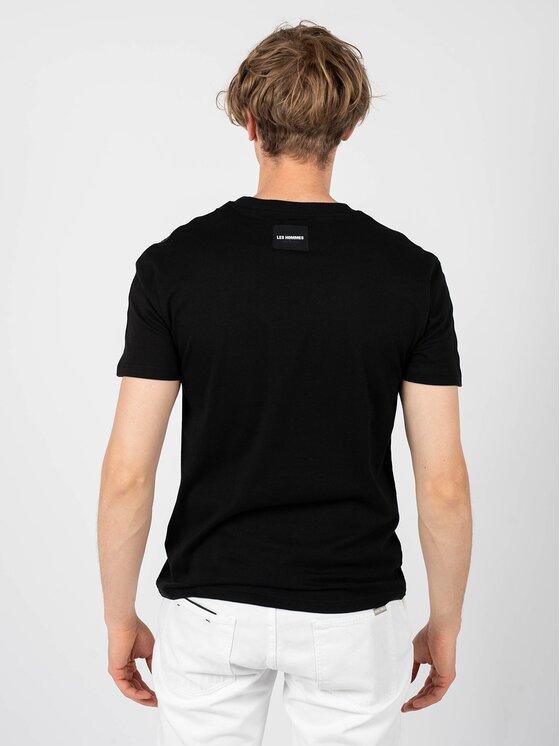 Les Hommes Les Hommes T-Shirt LF224100-0700-900 | Round neck Μαύρο Regular Fit