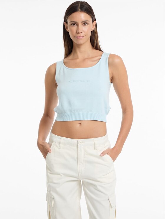 Guess Jeans Guess Jeans Top 168523 Modrá Classic Fit