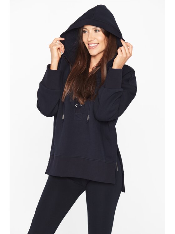MANDRAGORA MANDRAGORA Felpa Marynarska Blu scuro Relaxed Fit
