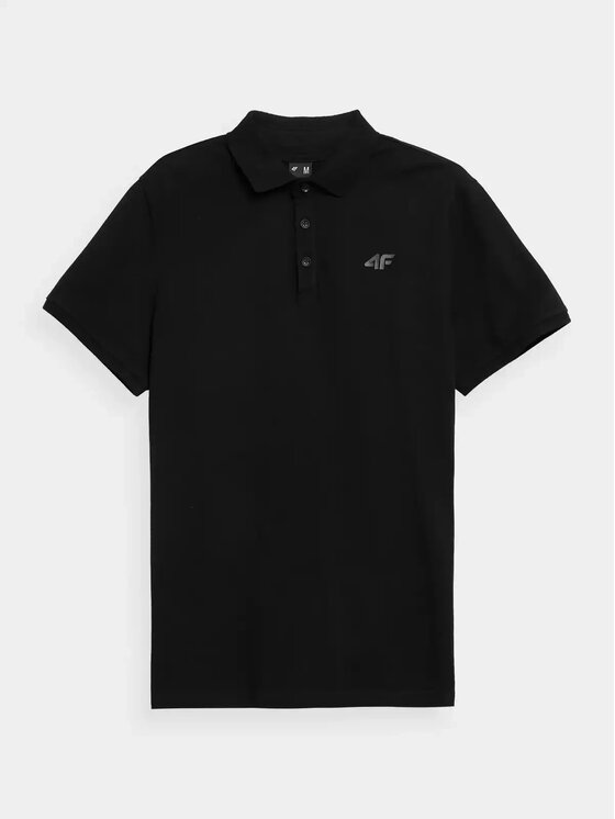 4F 4F Polo majica 4FWMM00TPTSM316-20S Črna Regular Fit