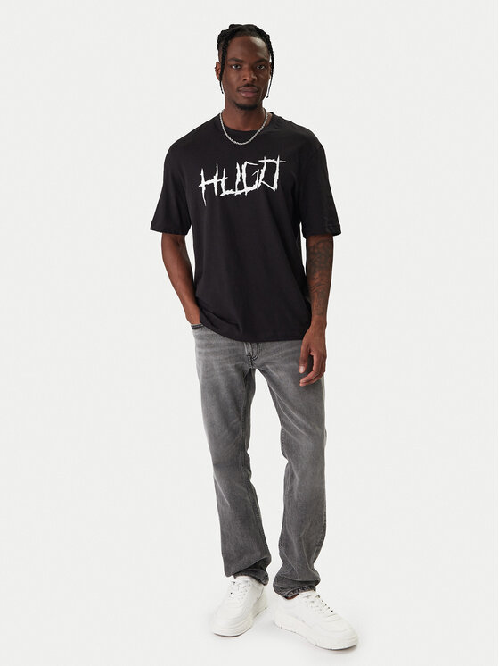 HUGO HUGO T-Shirt Namerix 50554350 Černá Regular Fit