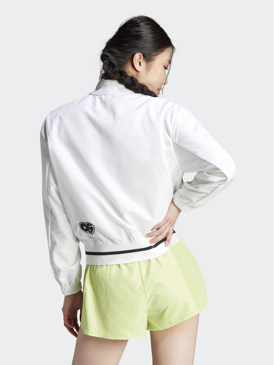 adidas adidas Яке бомбър Scribble IA3137 Бял Loose Fit