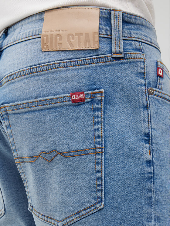BIG STAR BIG STAR Szorty jeansowe ADEN Niebieski Slim Fit