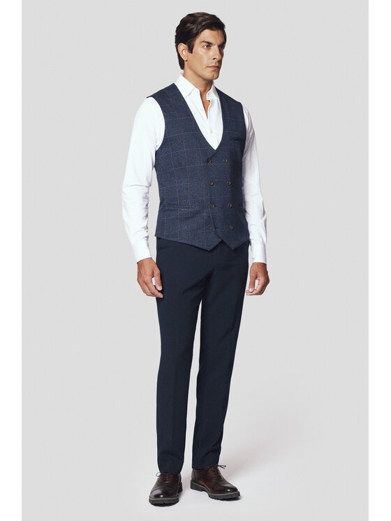 Lancerto Lancerto Kamizelka Sassari KA131224000011 Granatowy Slim Fit
