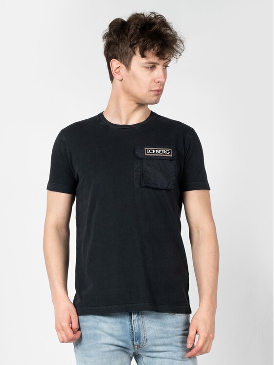 Iceberg Iceberg T-Shirt F0296317 Μαύρο Regular Fit