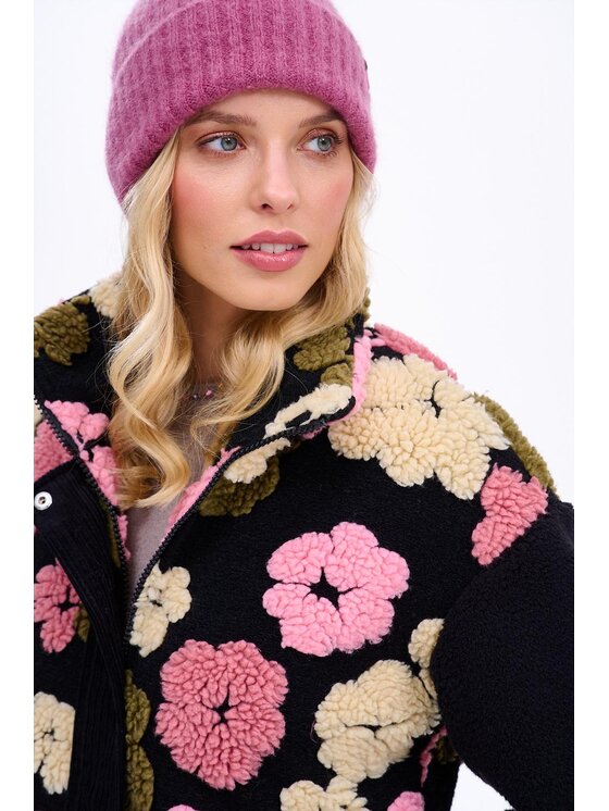 NAOKO NAOKO Czapka Cozy Roses Różowy