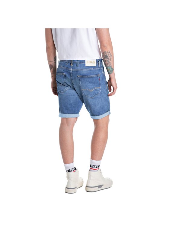 REPLAY REPLAY Szorty materiałowe 28638 Niebieski Slim Fit