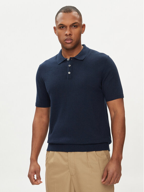 Jack&Jones Polo Emil 12248819 Tumši zils Regular Fit