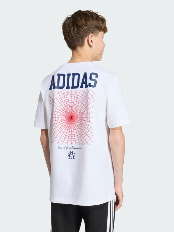 adidas adidas Koszulka techniczna 164612 Biały Loose Fit