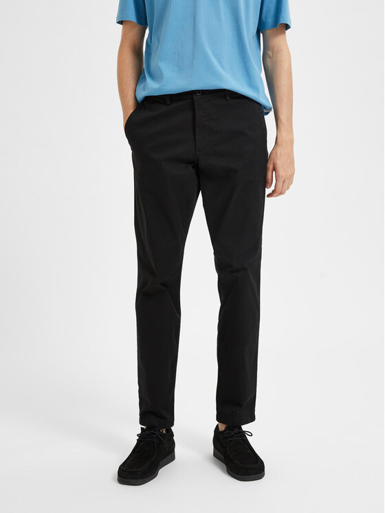 Selected Homme Selected Homme Chino kalhoty New 16087663 Černá Slim Fit